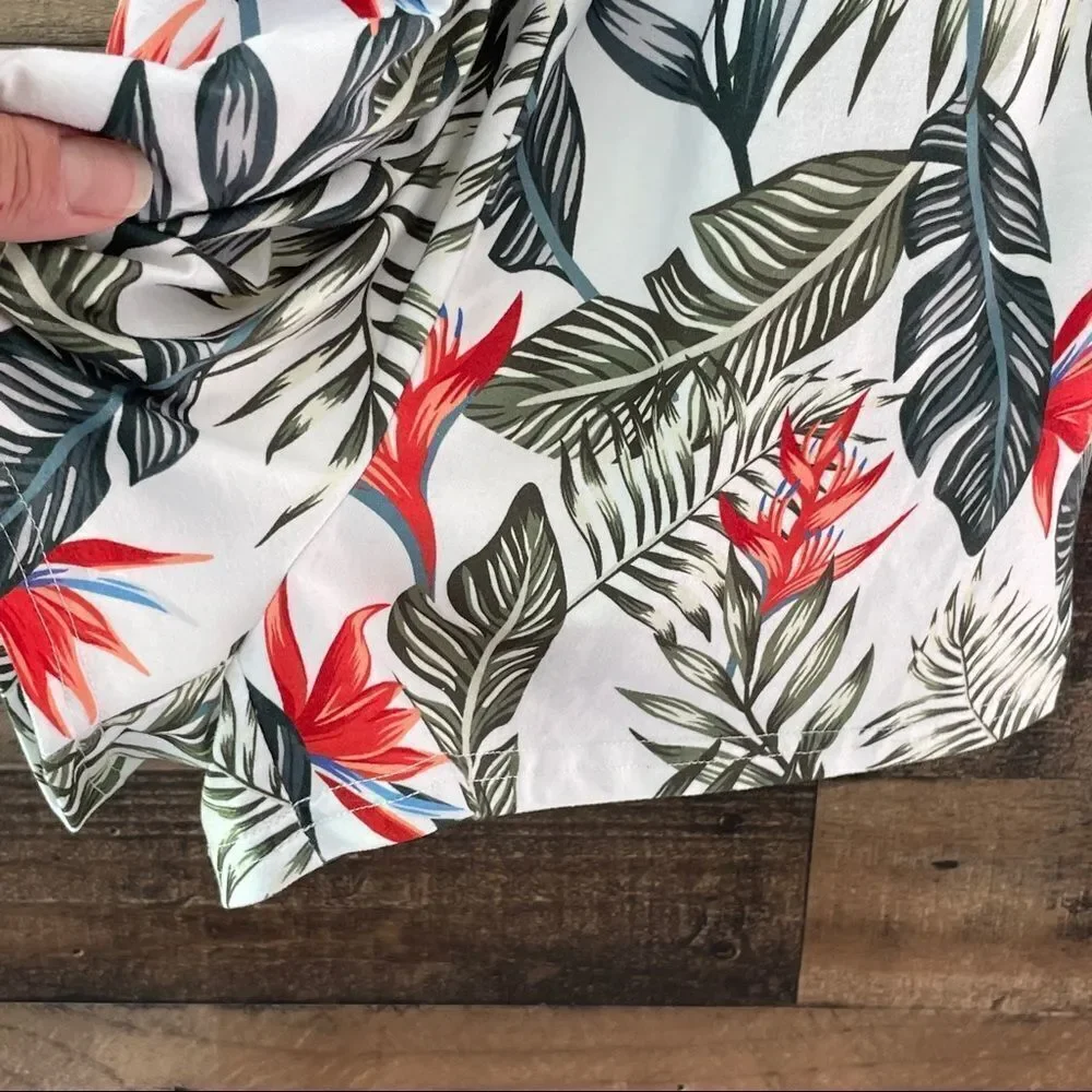 Palm Leaf Summer Shorts Romper Size Small - Picture 6 of 10